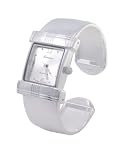 Geneva Platinum Polished Square Face Bangle