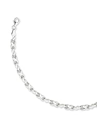 14k White Gold with Satin and High Polished X & O Bracelet