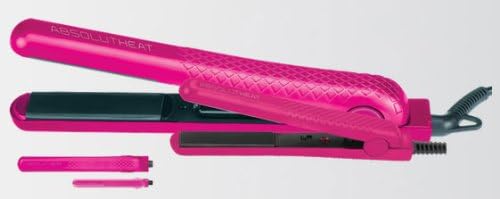 AbsolutHeat Pro Ion Jetset Ceramic, Purple Metallic 1 1/4 & 1/2 Inch Flat Iron Set