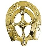 HORSESHOE BRIDLE RACK, Color: BRASS; Size: 5 INCH (Catalog Category: Equine Tack & Other Equipment:RACKS, TRUNKS & CARRYING)