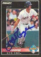Buy Scott Cooper, Boston Red Sox Autographed Card by Pinnacle