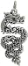 Double Sided Asian Dragon Pendant in Sterling Silver, #7609