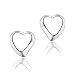 Sterling Silver Open Heart Mini Stud Earrings