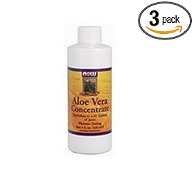 Now Foods Aloe Vera Concentrate, 4-Ounces (Pack of 3)