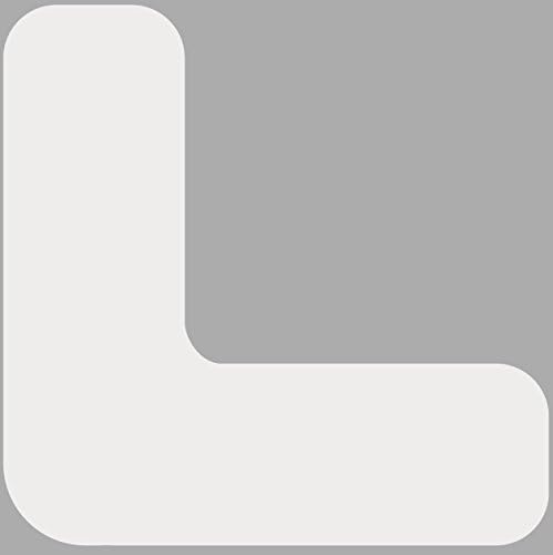 EZ Stripe DSEZ-CR6-W-KIT Rounded Corners Indispensable Marking Tools, 6" x 6" x 2", White (Pack of 50)