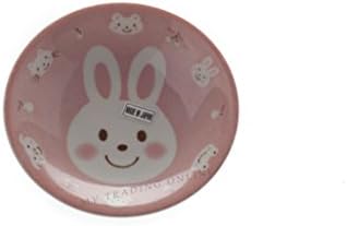 M.V. Trading Japanese Porcelain Cute Animal Small Dish (Pink Rabbit)