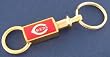 Cincinnati Reds Gold Tone Valet Keychain