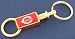 Cincinnati Reds Gold Tone Valet Keychain