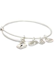 Alex and Ani Bangle Bar "Key To My Heart" Russian-Silver Expandable Bracelet