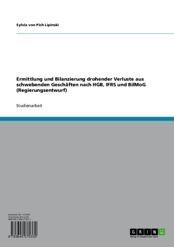 Ermittlung und Bilanzierung drohender Verluste aus schwebenden Geschäften nach HGB, IFRS und BilMoG (Regierungsentwurf) (German Edition)