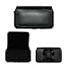 Executive Black Horizontal Leather Side Case Pouch with Belt Clip and Belt Loops for HTC Nexus One
