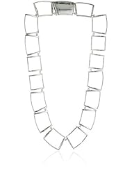 Zina Sterling Silver "Windows Collection" Large Open Frames Necklace