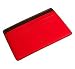 J. Fold Flat Leather Wallet Red with Black Pebbled Top