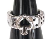 31LlVDBlGcL. SL160  Spade Spades Gambling Games Dice Silver Tone Pewter Ring , Size 14