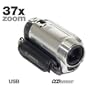 Canon FS10 - Camcorder - widescreen - 1.07 Mpix - optical zoom: 37 x - supported memory: MMC, SD, SDHC - flash card