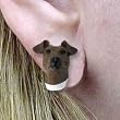 Fox Terrier - Dog Figurine Jewelry - Earrings