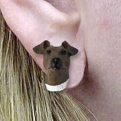 Fox Terrier - Dog Figurine Jewelry - Earrings