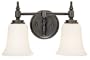 Oil-Rubbed Bronze 13 3/4" Wide Two Light Bathroom Fixture