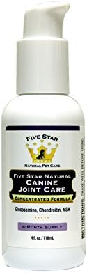 Fivestar Natural Joint Supplement for Dogs - Glucosamine, Chondroitin, MSM - Gives Your Pet Relief from Sore Muscles, Stiff Legs and Painful Hips - 4 Month Supply