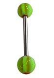 Neon Green Sterling Silver Tongue Ring - Green Tongue Ring [Apparel]