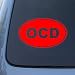OCD EURO OVAL - Obsessive Compulsive Disorder - Vinyl Car Decal Sticker #1729 | Vinyl...
