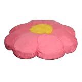Review Elite Furniture  / Bean Bag Chair Flower Shaped in Pink/Yellow - Child Plush - 30-8032-616