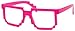 FancyG® Retro Classic 8-Bit Pixel Geek Gamer Pixelated Glass Frame for Kids NO LENS