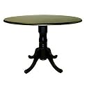 Carolina Cottage 42-Inch Round Drop Leaf Table, Antique Black