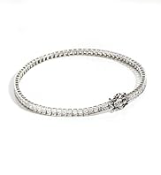 9ct White Gold Tennis Bracelet