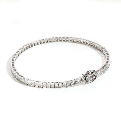 9ct White Gold Tennis Bracelet