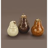 Garden Pear 3-pc Ceramic Kitchen Canisters Set