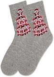 NOVELTY FUN SOCKS-SANTA PYRAMID -GRAY