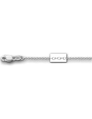 10K White Gold 20" 1.1mm Polish Diamond Cut Cable Chain With Lobster Clasp