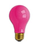 60 Watt Pink Light Bulb / Incandescent A19 Pink / 130 Volt Long Life