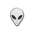 Alien Face Lapel Pin - black and white finish