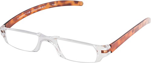 Fisherman Eyewear Slim Vision Rimless Reading Glasses with Temples (+2.00), Tortoise