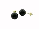 Onyx Stud Earrings, 14k Gold