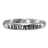Sterling Silver Visualize Spiritual Inspirational Ring for men or women (sz 4-15)