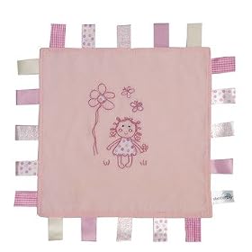 Slumbertag Baby Comfort Tag Taggy Blanket Pink Dainty Dolly