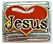 Clearly Charming Jesus on Red Heart Italian Charm