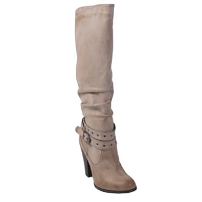 Journee Collection Womens Buckle Accent High Heel Boot