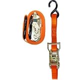 10' Orange Motorcycle & ATV Ratchet Tie-down Strap Kit 