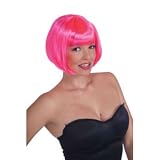 Neon Bob Wig (Pink) Adult Accessory