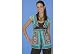 Misses Bay Studio Career Scarf Print Flutter Sleeve Top