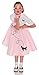 Hip Hop 50's Shop 1950s Girls Poodle Skirt Costume for Kids (Child Small Light Pink)