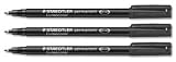 Staedtler Lumocolor Permanent Pen Medium 0.8mm Line Black Ref 317-9 [Pack 10]