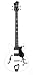 Hagstrom Viking Bass 4 String Hollow Body Electric Bass Guitar White