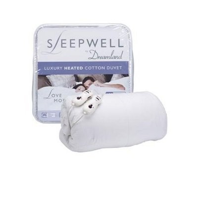 Dreamland Premium Range Sleepwell Pure Luxury Heated Cotton Duvet Double Dual Control