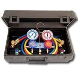 Mastercool MSC89661 134a Aluminum Gauge Set with 60 Goodyear Hoses and Manual Couplers