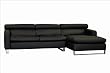 Kimble Leather 2 pc Sofa Set In Black by Wholesale Interiors